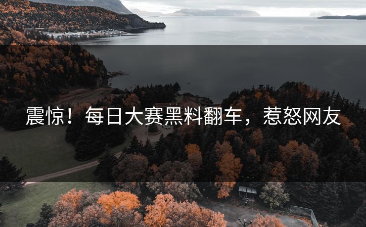 震惊！每日大赛黑料翻车，惹怒网友